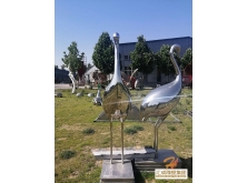 不銹鋼仙鶴雕塑